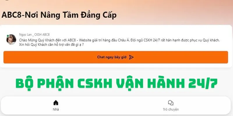 Đội ngũ tư vấn viên ABC8 vận hành liên tục