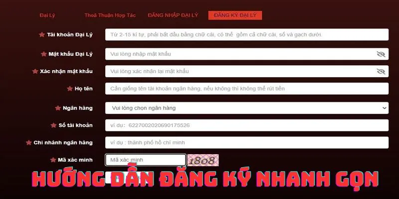 Thao tác đăng ký đơn giản