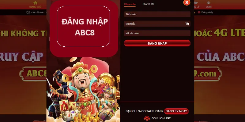 3 bước đăng nhập ABC8 trên web